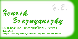 henrik breznyanszky business card